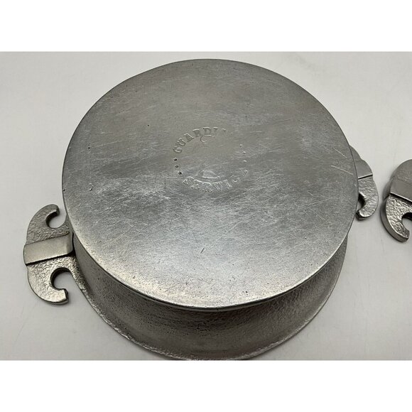 Guardian Service Hammered Aluminum Vintage 1940s Dutch Oven Cookware Set of 3 - Picture 12 of 14
